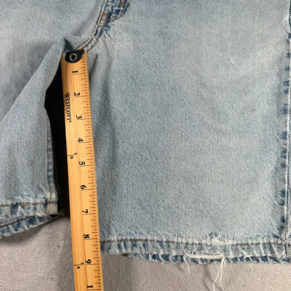 Vintage Levis 550 Relaxed Fit Denim Shorts Light Wash Orange Tab Mens 32 31x9